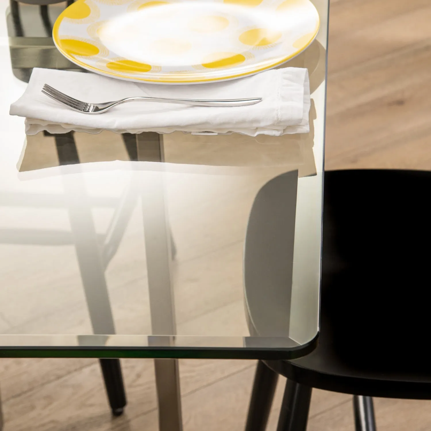 12" Square Clear Glass Table Tops