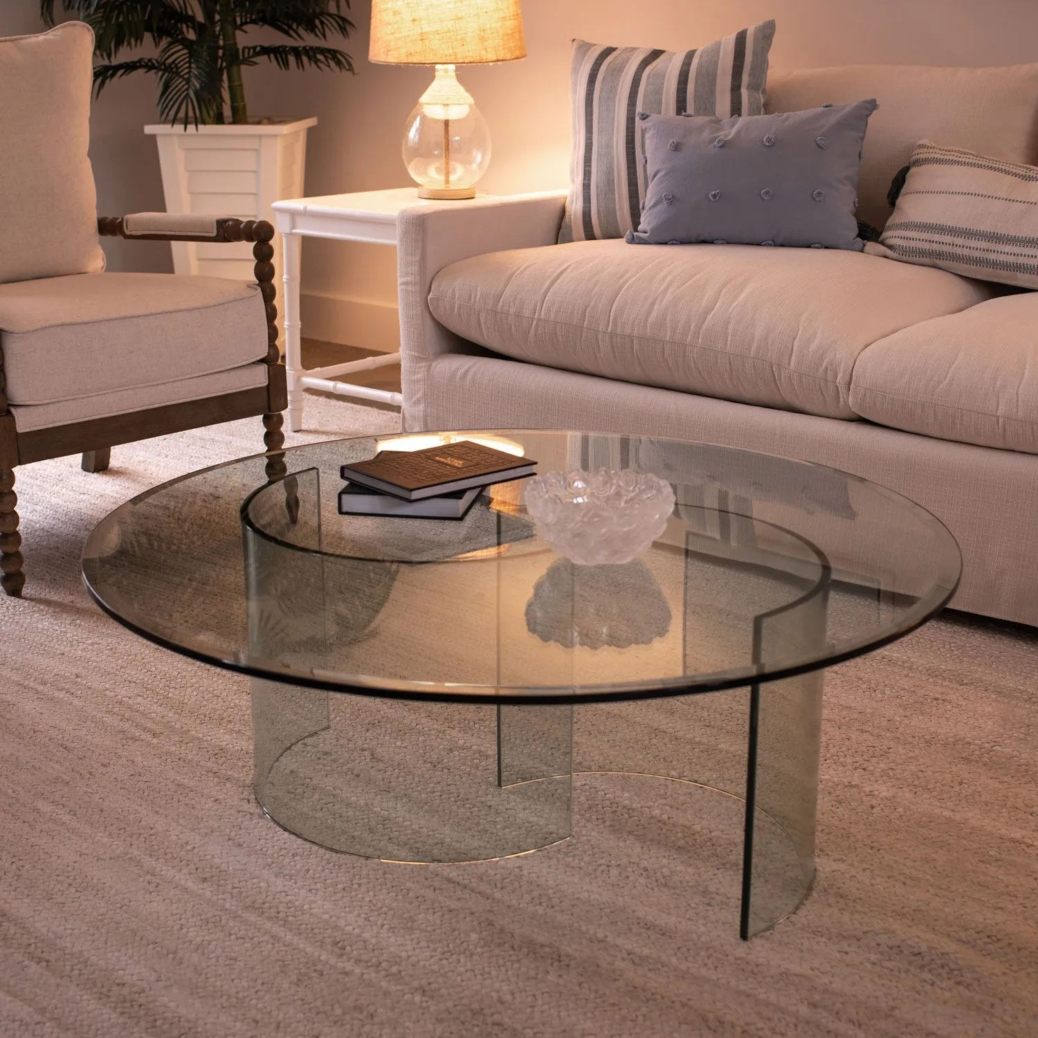41" Round Clear Glass Table Tops