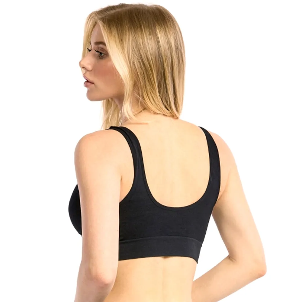 6 Sports Bras Women Yoga Fitness Stretch Workout Gym Seamless Pad One Size Fit