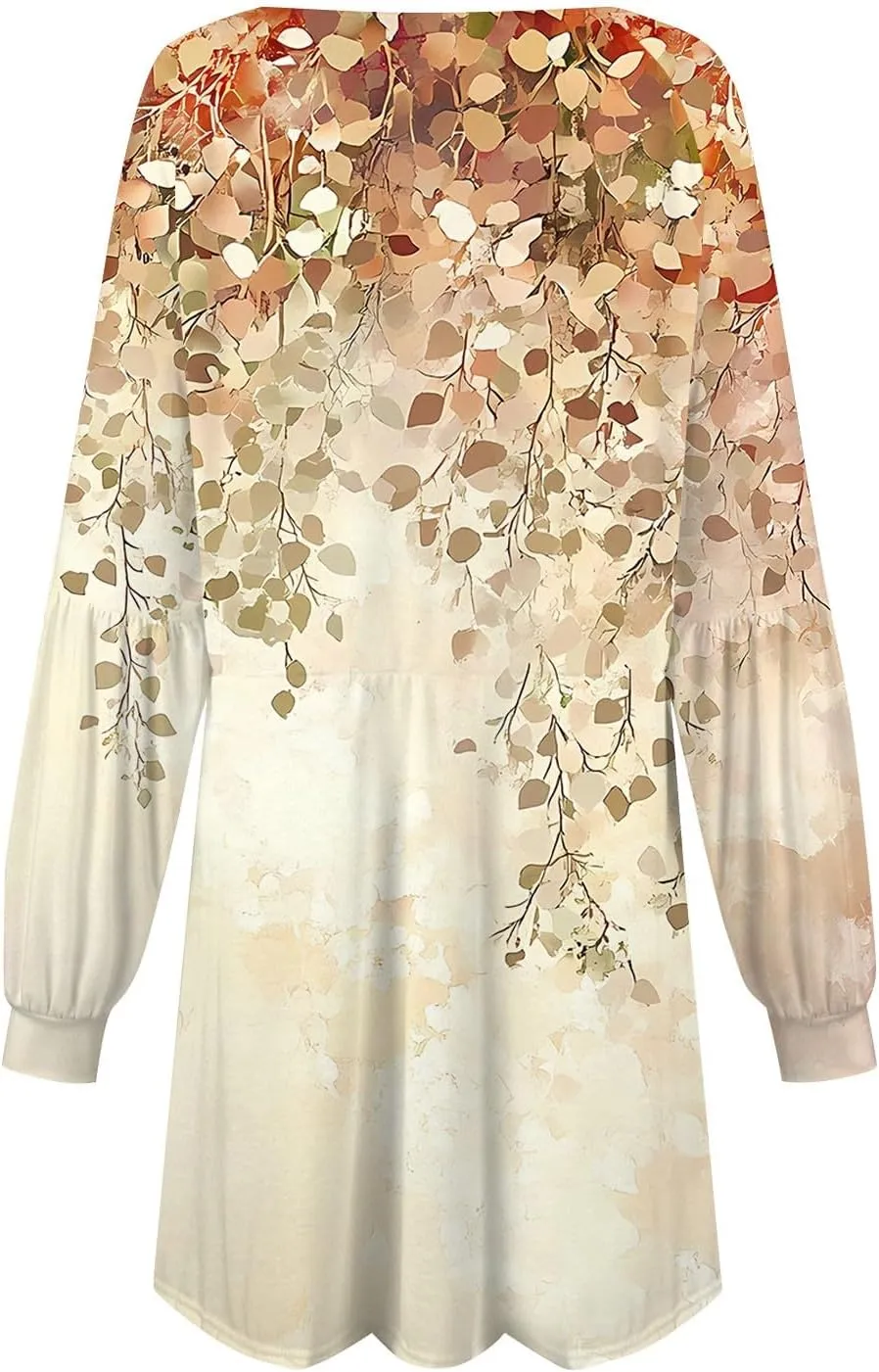ADHOWBEW Dresses for Women 2025 Round Neck Sexy Plus Size Casual Trendy Long Sleeve Work Dress Long Sleeve