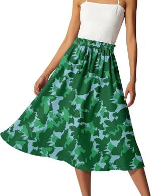 Aline Skirts for Women High Waist Flowy Maxi Skirt Long A-Line Skirt Boho Style