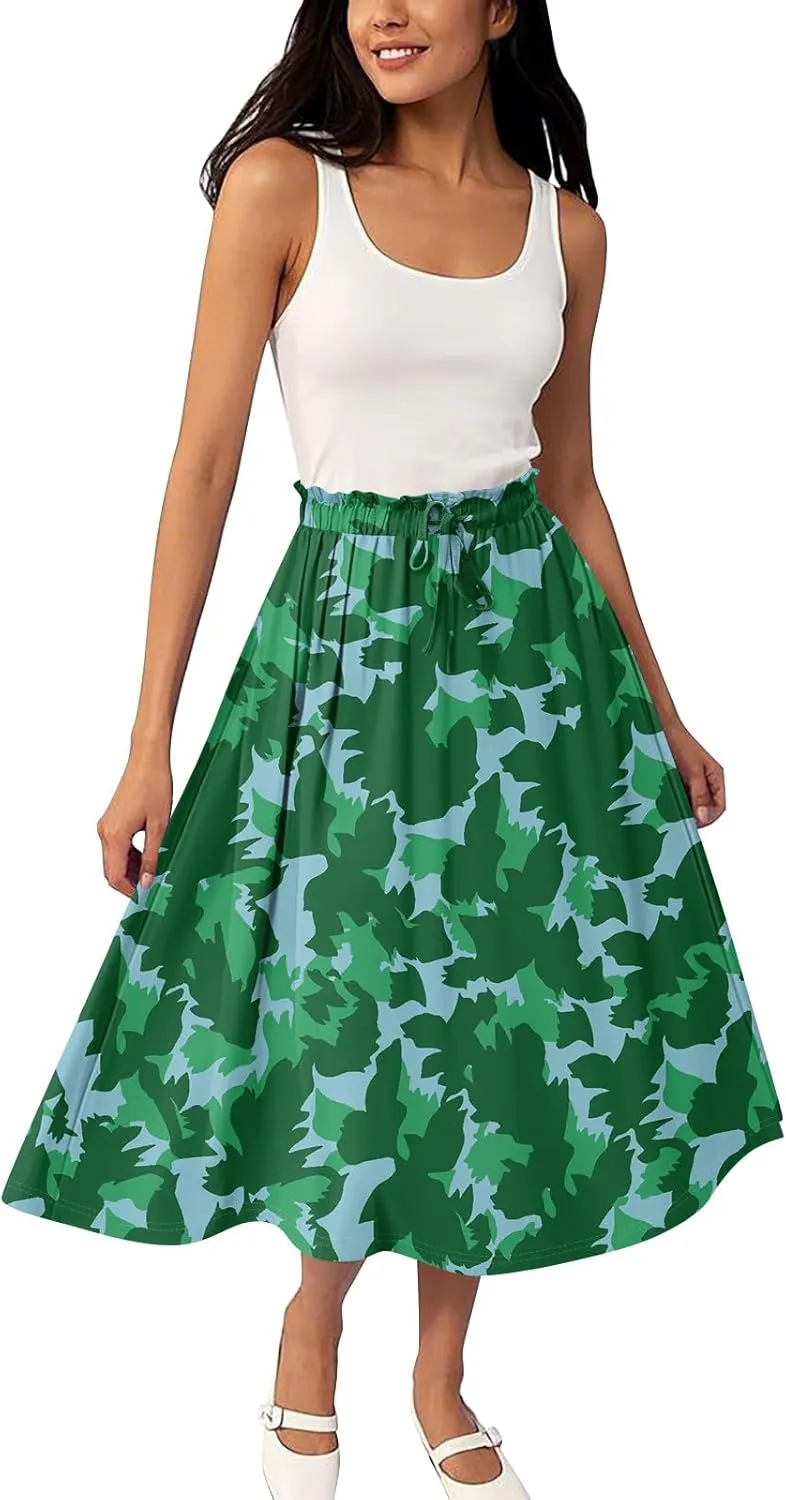 Aline Skirts for Women High Waist Flowy Maxi Skirt Long A-Line Skirt Boho Style