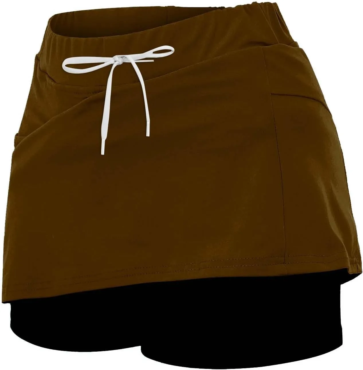 Athletic Skorts for Women with Pockets Plus Size Tummy Control Drawstrings High Waisted Tennis Skirts Yoga Shorts