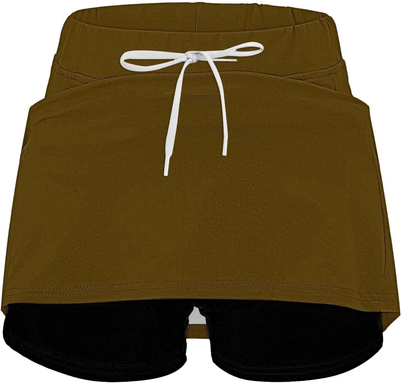 Athletic Skorts for Women with Pockets Plus Size Tummy Control Drawstrings High Waisted Tennis Skirts Yoga Shorts