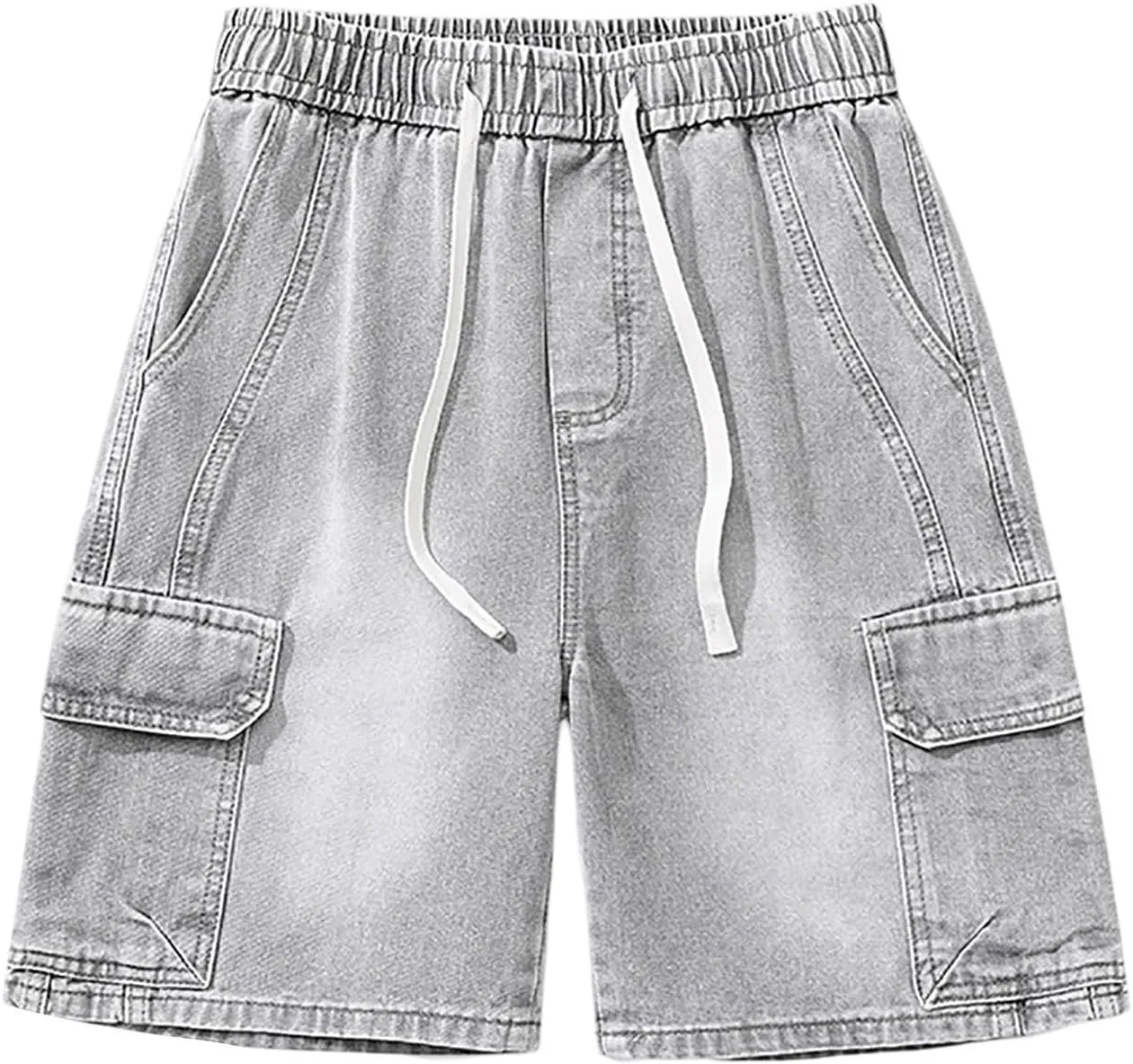 Baggy Jean Shorts for Men Jorts Casual Loose Fit Long Denim Shorts Wide Leg Y2K Hip Hop Trendy Outfits
