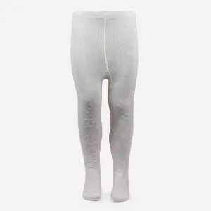 Barbie Printed Knitted Tights For Baby Girls - Ivory