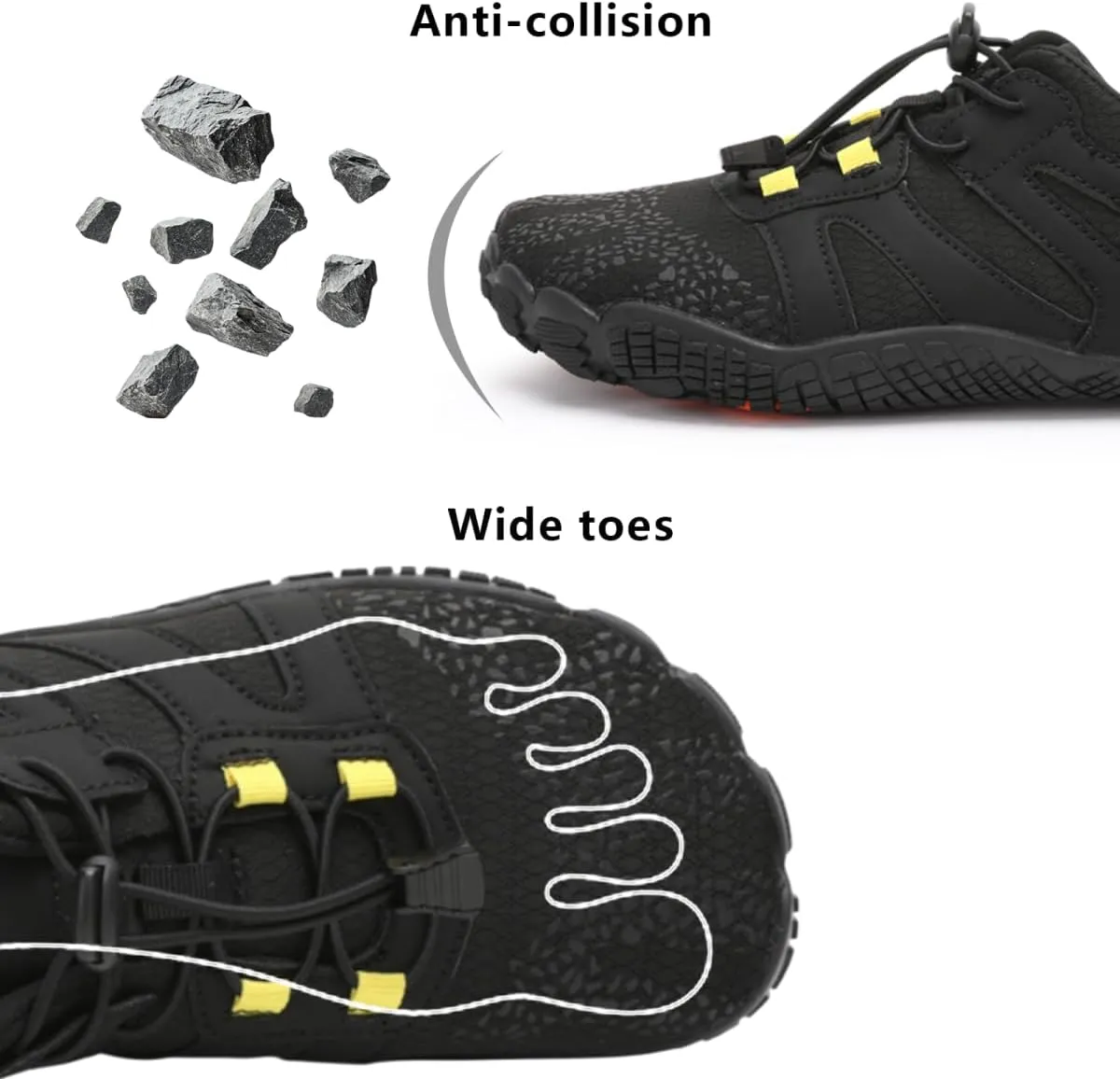Barefoot Shoes Men Women Minimalist Wide Toe Box Zero Drop Lightweight Cross Training Shoes Trail Running Hiking Sneakers