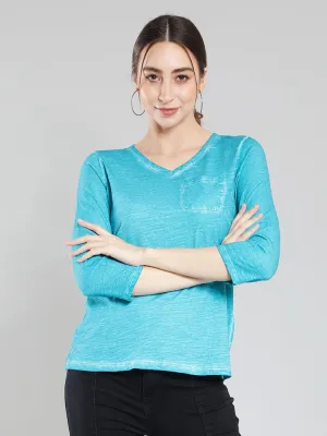 Blue cotton t-shirt