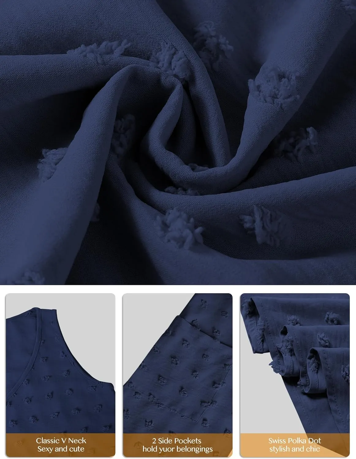 Buauty Womens Casual Sun Dresses Summer Swimsuit Swiss Polka Dot Beach Cover Up Sleeveless V Neck Tank Dress 2025 Vacation