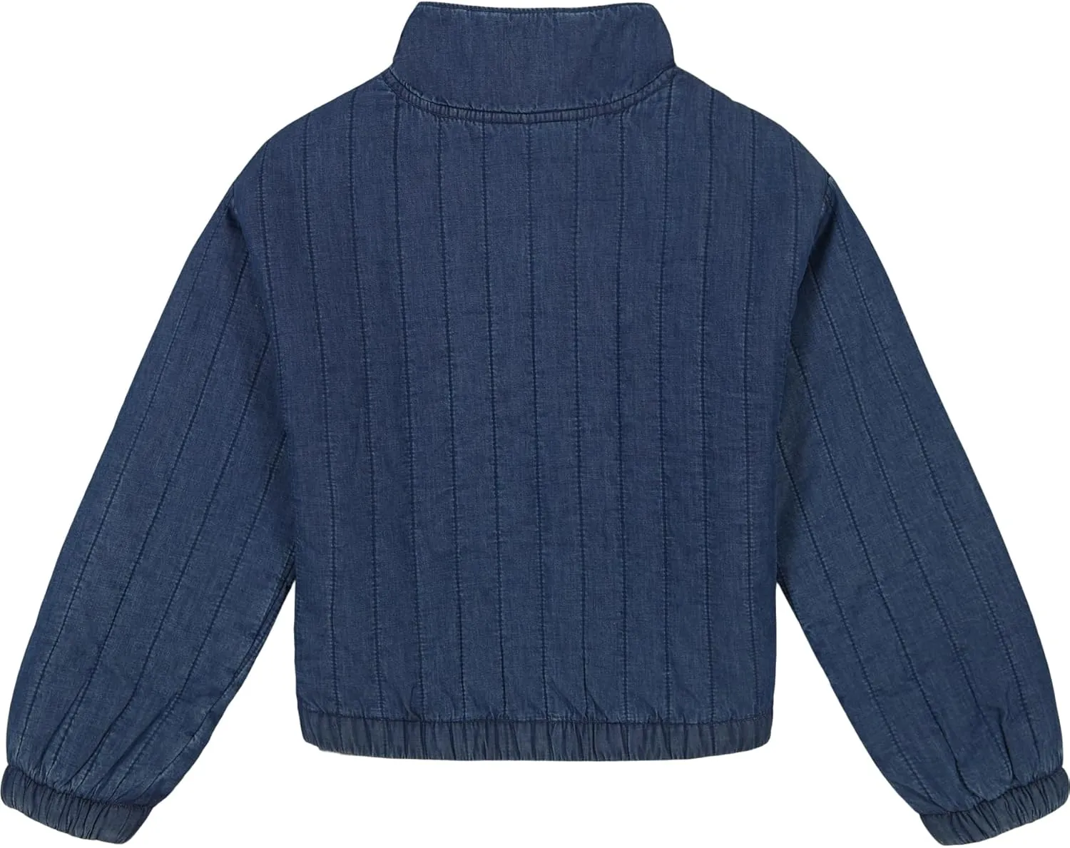 Calvin Klein Girls' Basic Jean Jacket, Stretch Denim with Button Closure, Casual Style