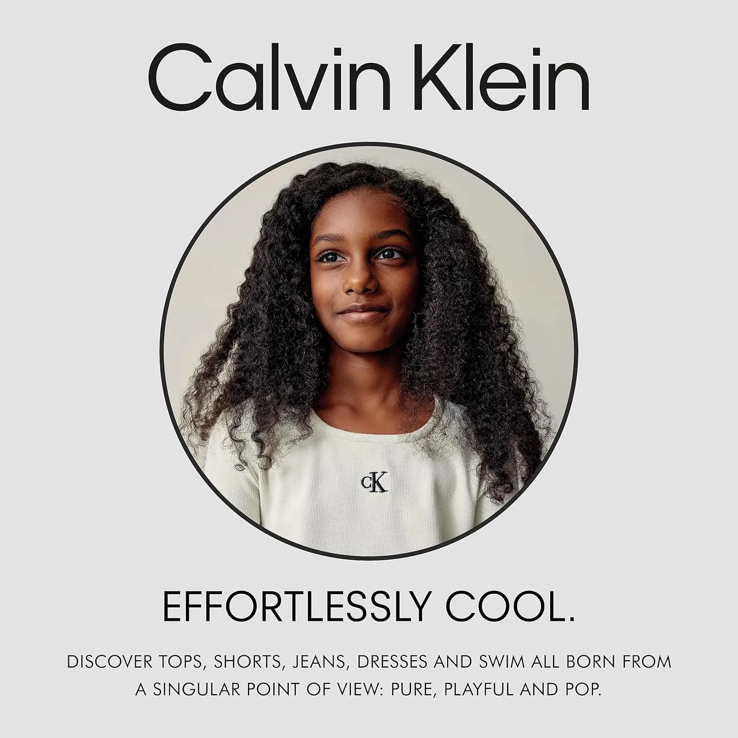 Calvin Klein Girls' Basic Jean Jacket, Stretch Denim with Button Closure, Casual Style