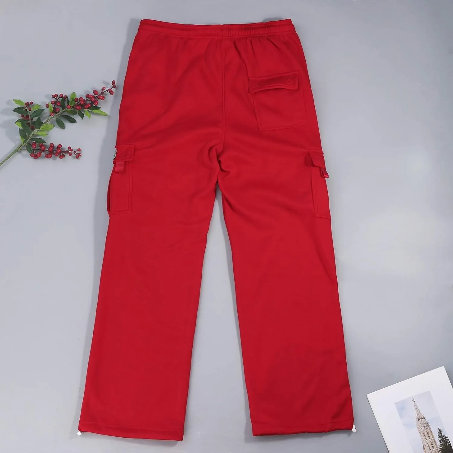 Cargo Pants for Men,Hiking Joggers Pants Cotton Drawstring Cargo Pants Twill Track Outdoor Jogging Sweatpants