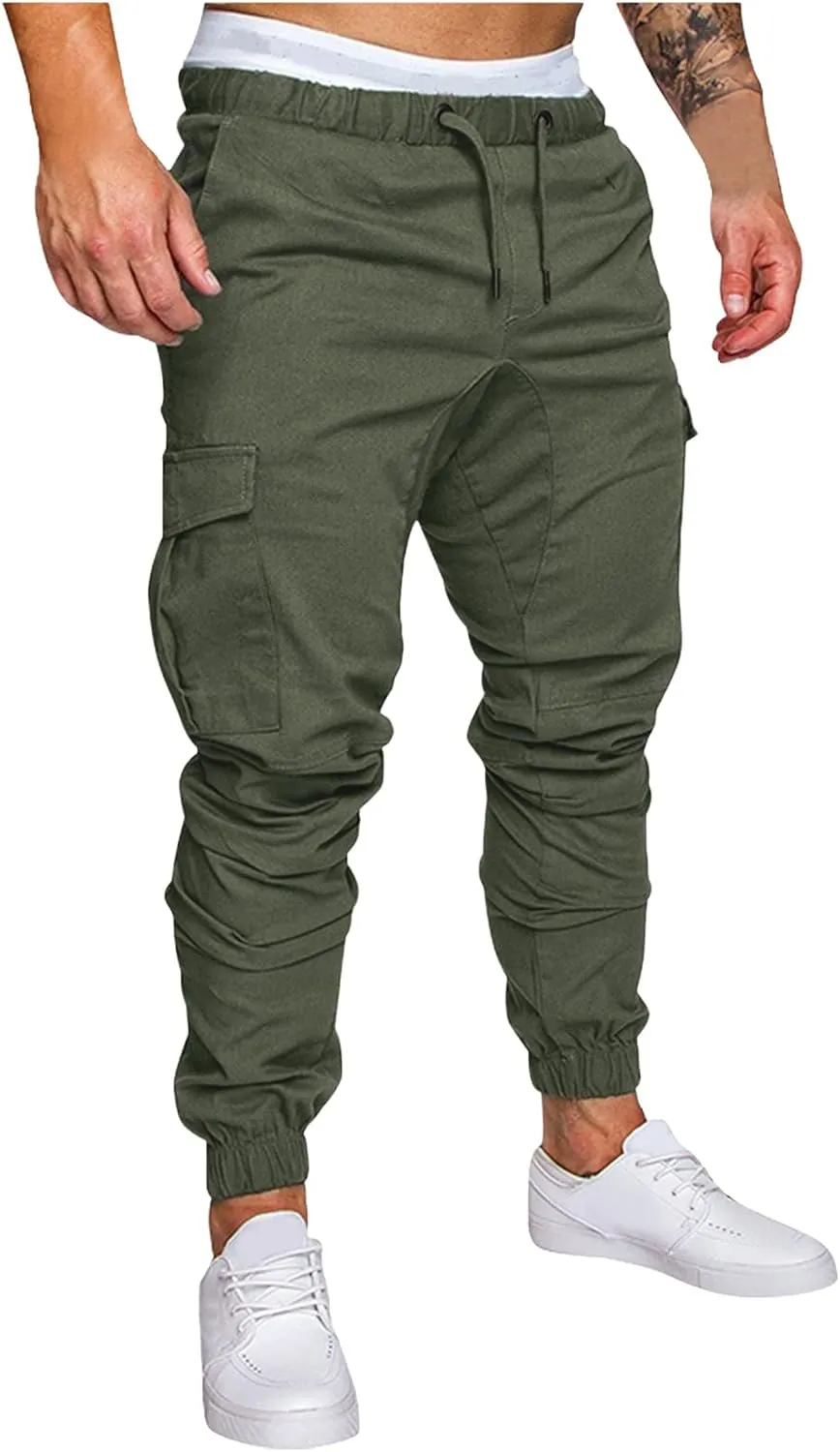 Cargo Pants for Men,Men Outdoor Cargo Pant Lightweight Classic Fit Tactical Pants Hiking Jogger Multi Pockets