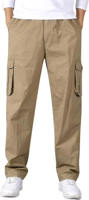 Cargo Pants for Men,Mens Pants Cargo Joggers Fleece Sweatpants Casual Slim Fit Pant Chino Trousers with Pockets