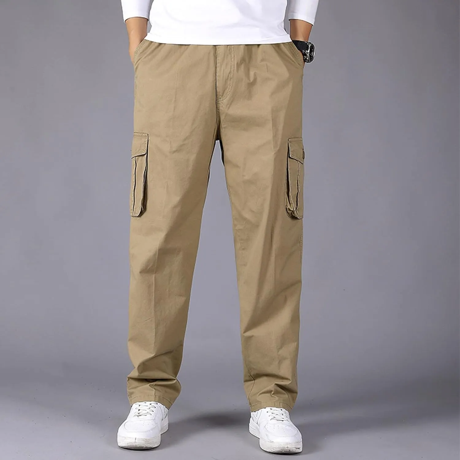 Cargo Pants for Men,Mens Pants Cargo Joggers Fleece Sweatpants Casual Slim Fit Pant Chino Trousers with Pockets