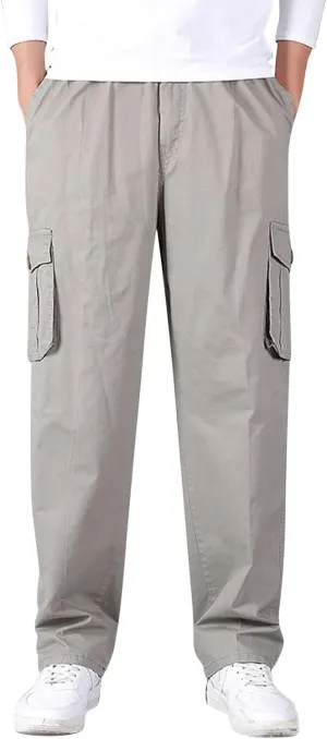 Cargo Pants for Men,Mens Pants Cargo Joggers Fleece Sweatpants Casual Slim Fit Pant Chino Trousers with Pockets