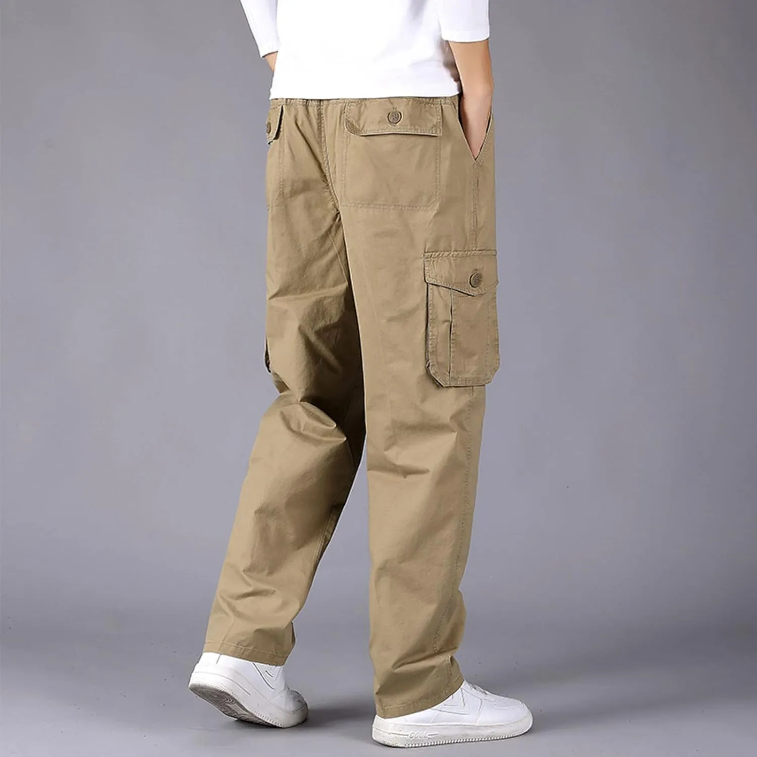 Cargo Pants for Men,Mens Pants Cargo Joggers Fleece Sweatpants Casual Slim Fit Pant Chino Trousers with Pockets