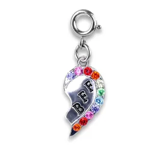 Charmit Silver Bff Broken Heart Charm - Silver