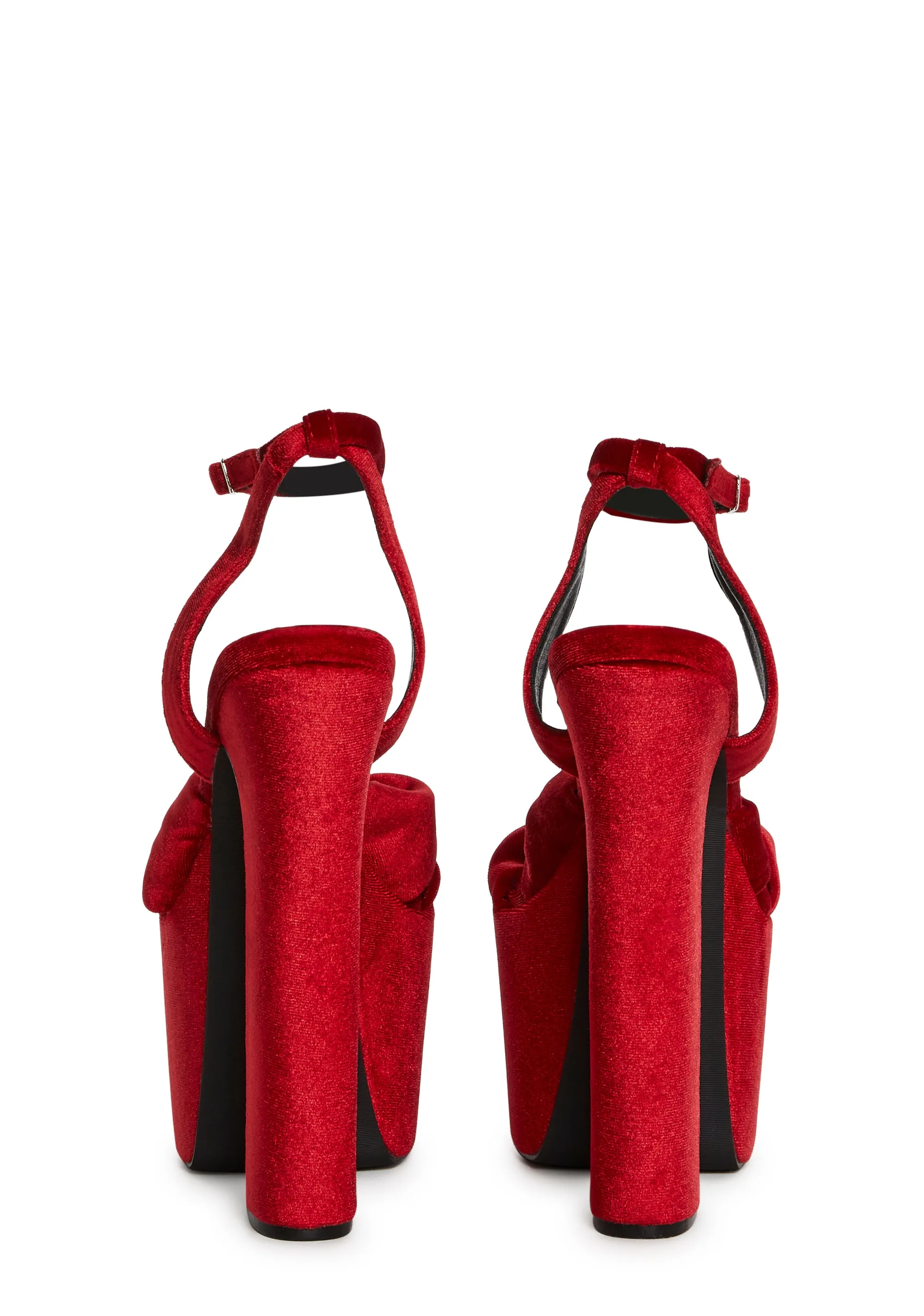 Cheers To U Platform Sandals - Red
