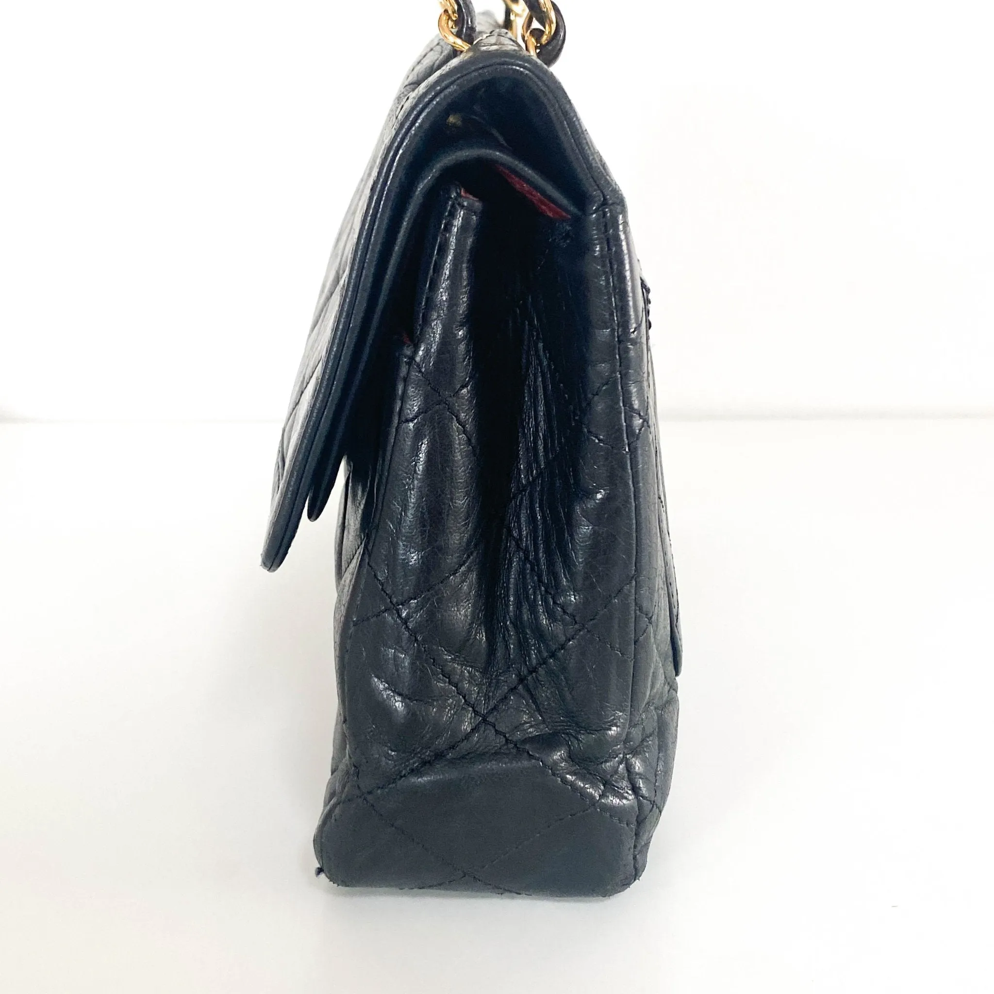 Classic Double Flap Lambskin Double Chain Bag Paris Limited Gold / Silver Hardware