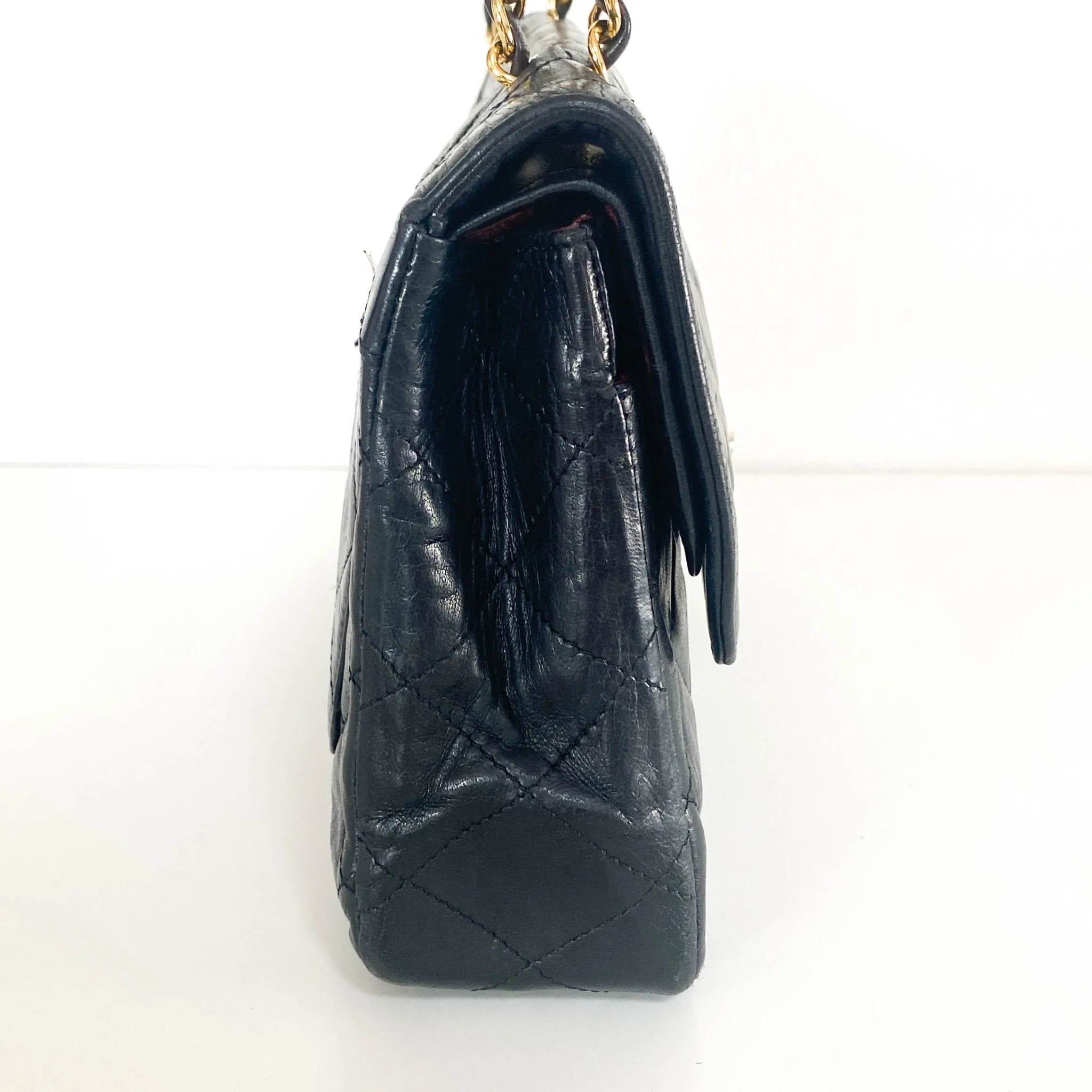 Classic Double Flap Lambskin Double Chain Bag Paris Limited Gold / Silver Hardware