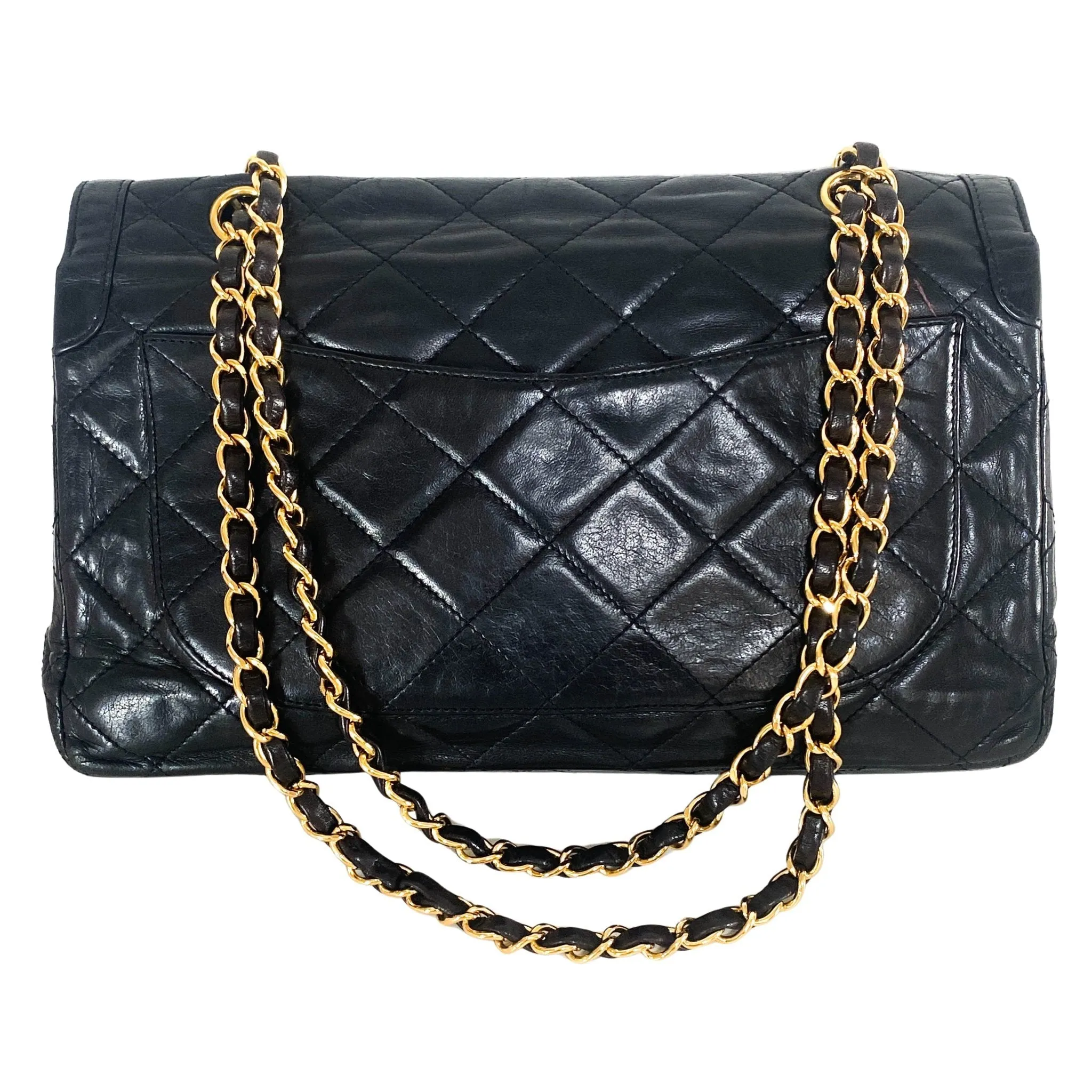 Classic Double Flap Lambskin Double Chain Bag Paris Limited Gold / Silver Hardware