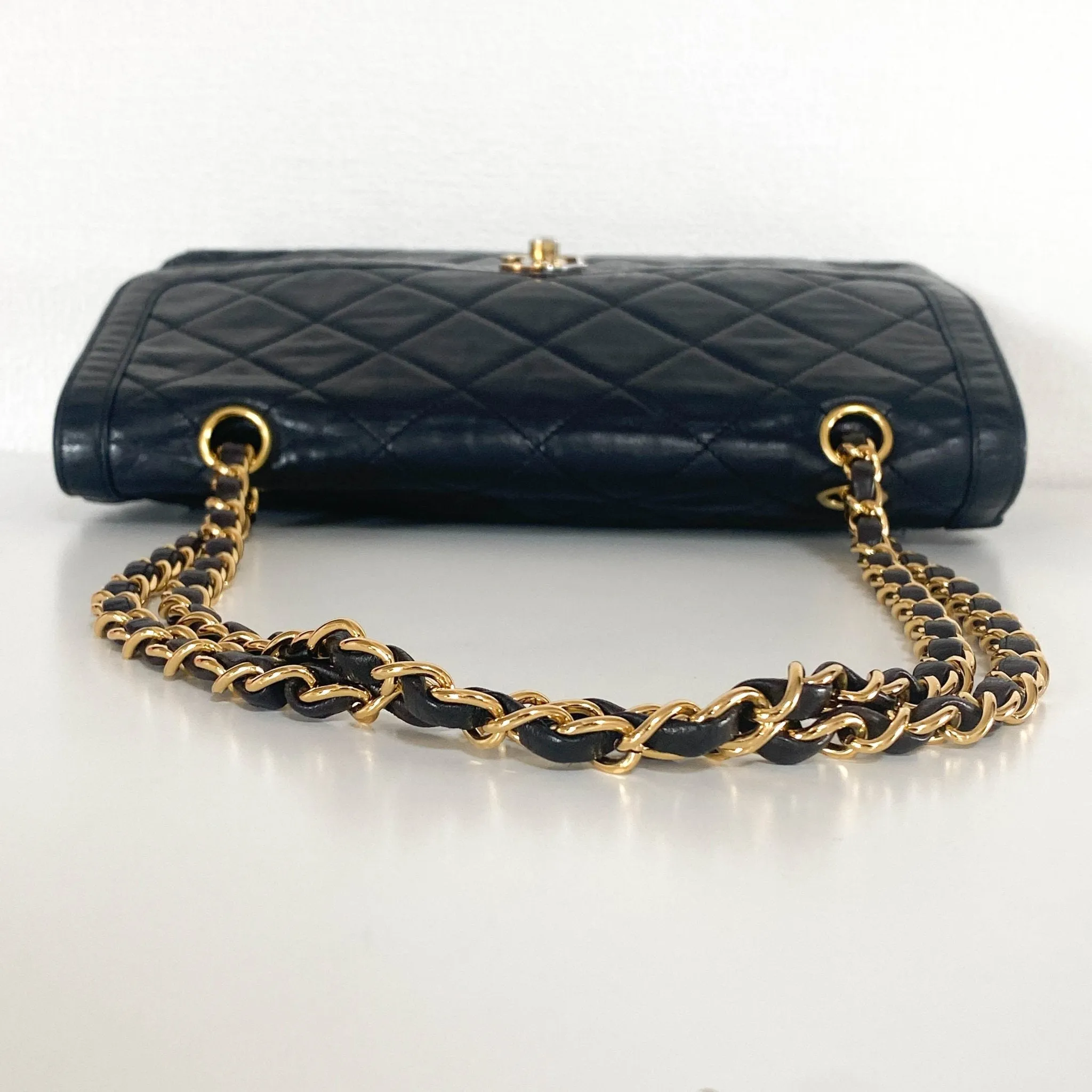 Classic Double Flap Lambskin Double Chain Bag Paris Limited Gold / Silver Hardware