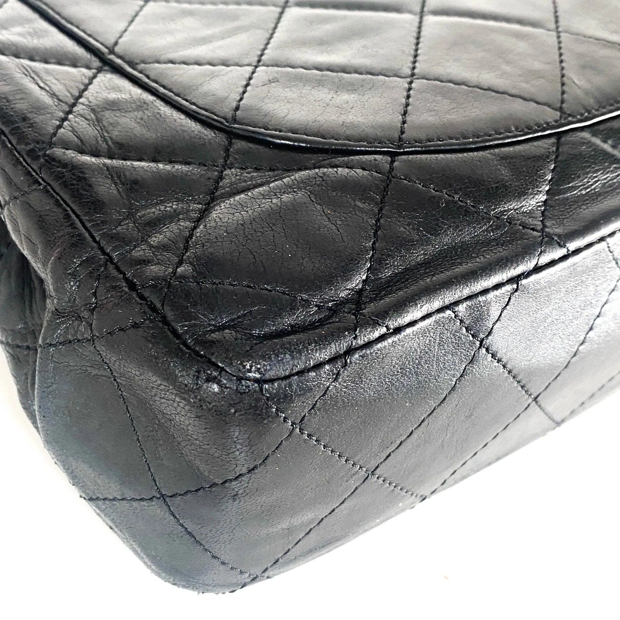 Classic Double Flap Lambskin Double Chain Bag Paris Limited Gold / Silver Hardware