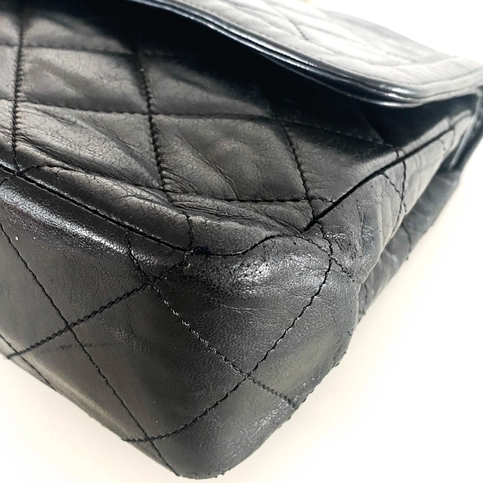 Classic Double Flap Lambskin Double Chain Bag Paris Limited Gold / Silver Hardware