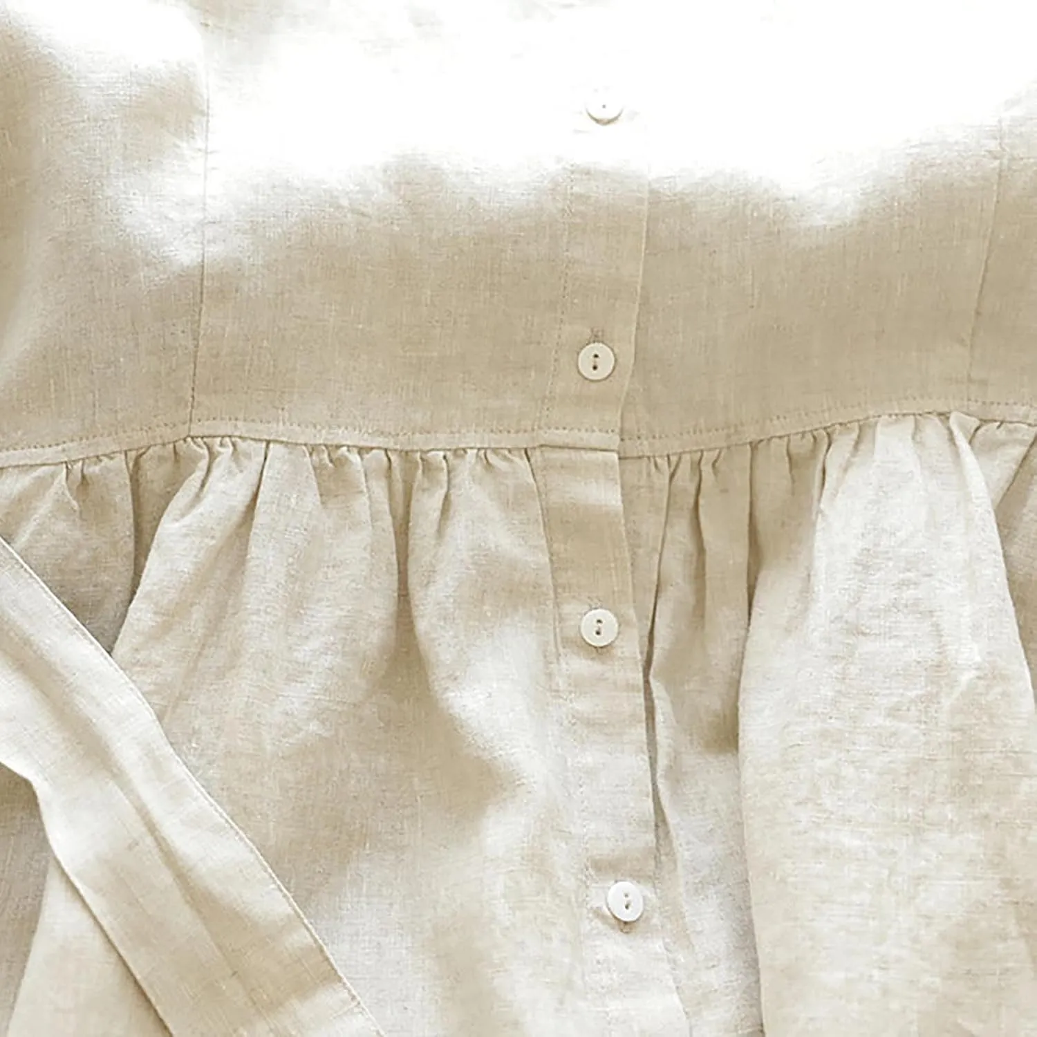 Cotton Linen Maxi Dress for Women Long Sleeve Lapel Lace Up Button Down Shirt Dresses Vacation Lounge Work Clothing