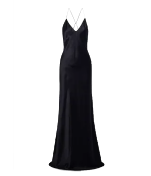 Curielle Silk Gown in Black