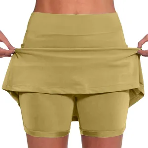 DDAPJ pyju Womens Summer Casual Skorts Plus Size Athletic Golf Tennis Skirts High Waisted Shorts Running Gym Yoga Outfits
