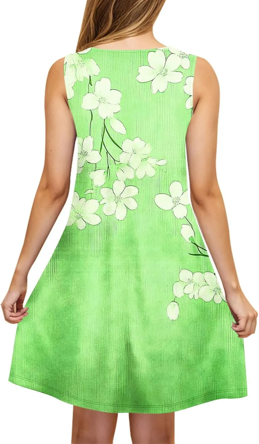 Dresses for Women Summer Sleeveless Floral Printed Mini Dresses with Pockets Trendy Bohemian Dress 2025 Fashion