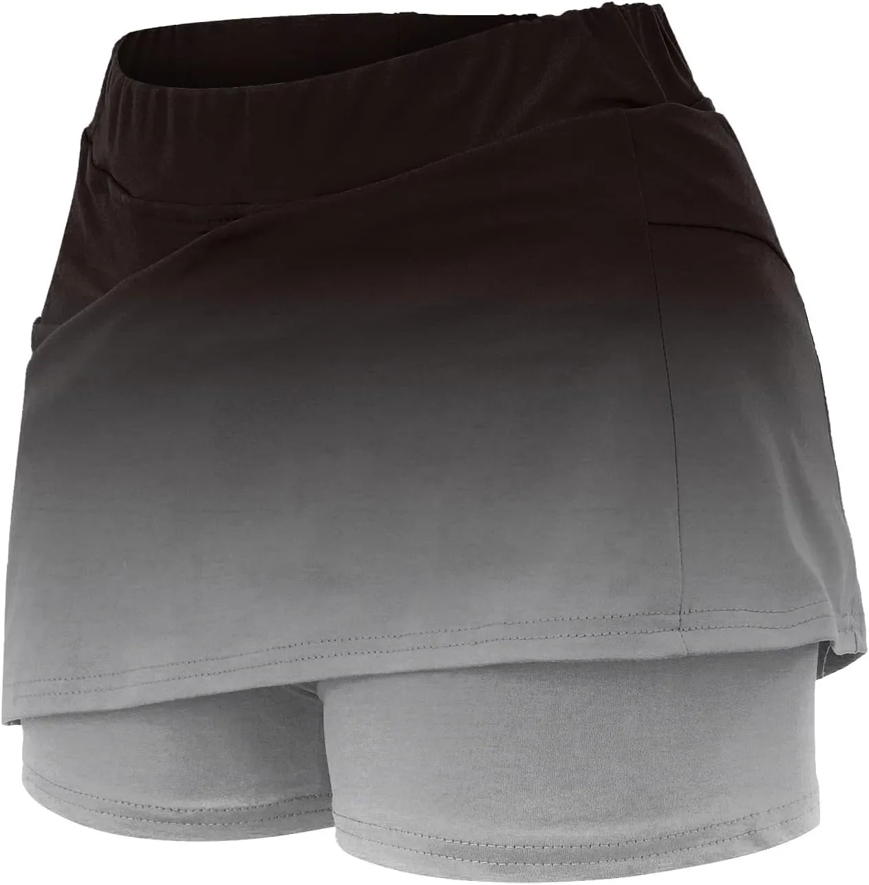 Elastic Yoga Skirt for Women Waist Culottes Short Skirts Skinny Pants Inner Shorts for Running Tummy Control High