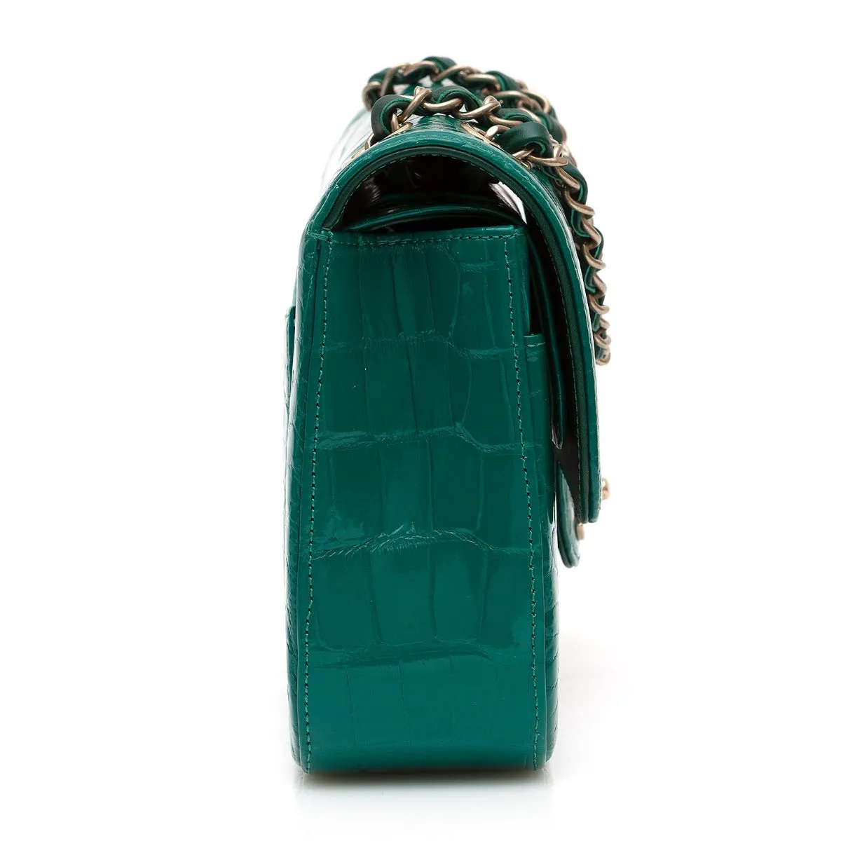 Emerald Medium Double Flap Bag