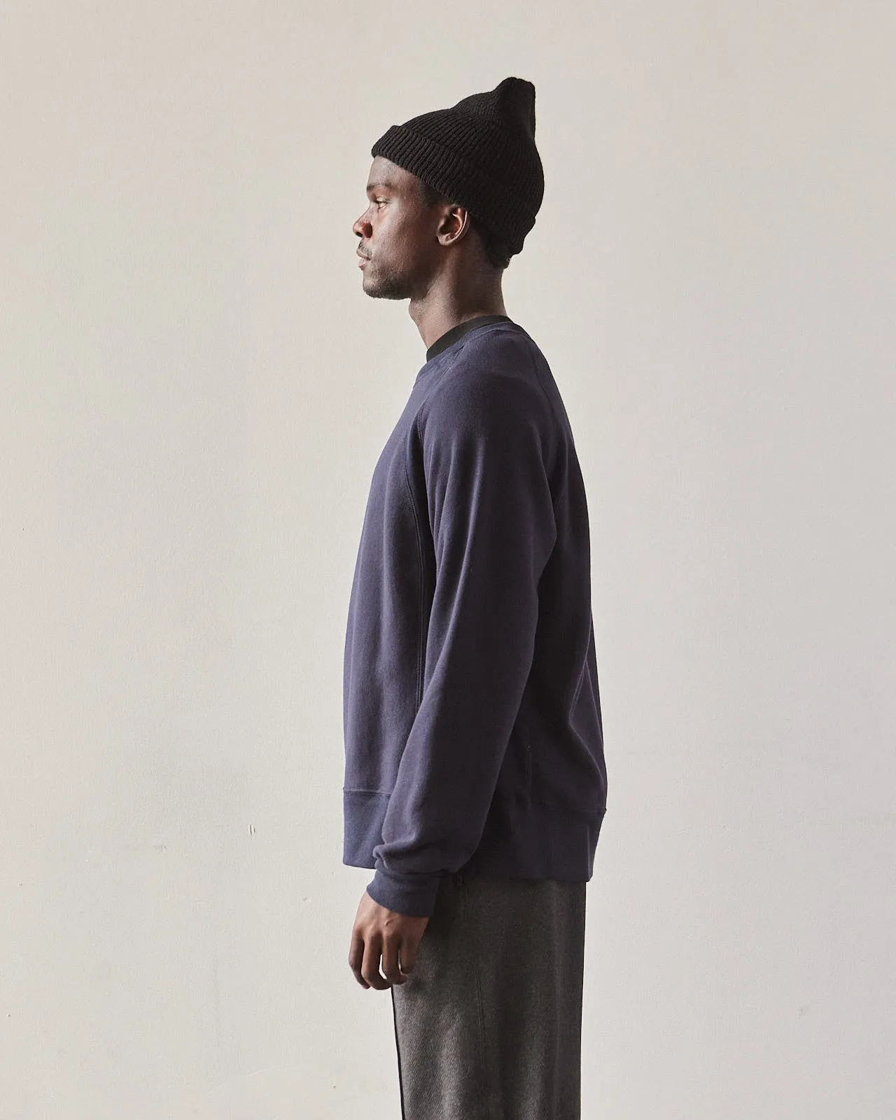 Engineered Garments Heavy Fleece Raglan Crew, Navy