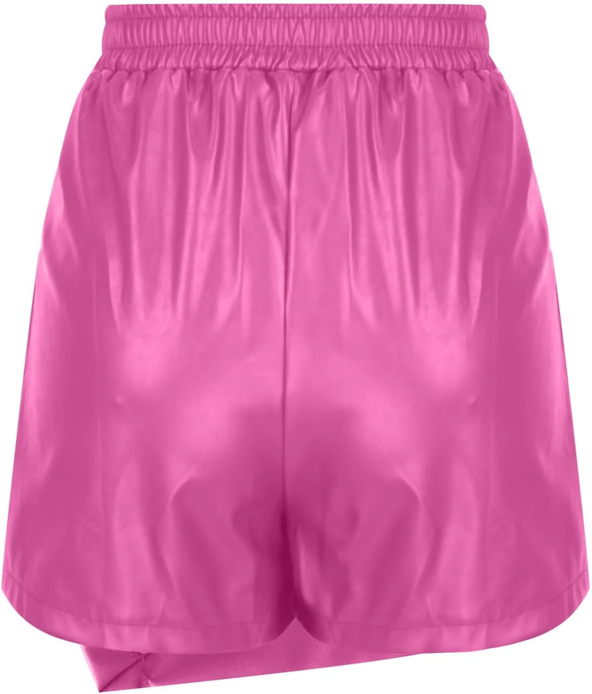 Faux Leather Skorts for Women Elastic High Waisted Ruched Wrap Skort Skirts Casual Sexy Dressy Business Work Skirt