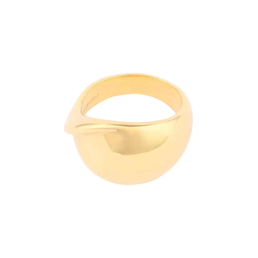 Flow 14K Gold Vermeil Dome Ring