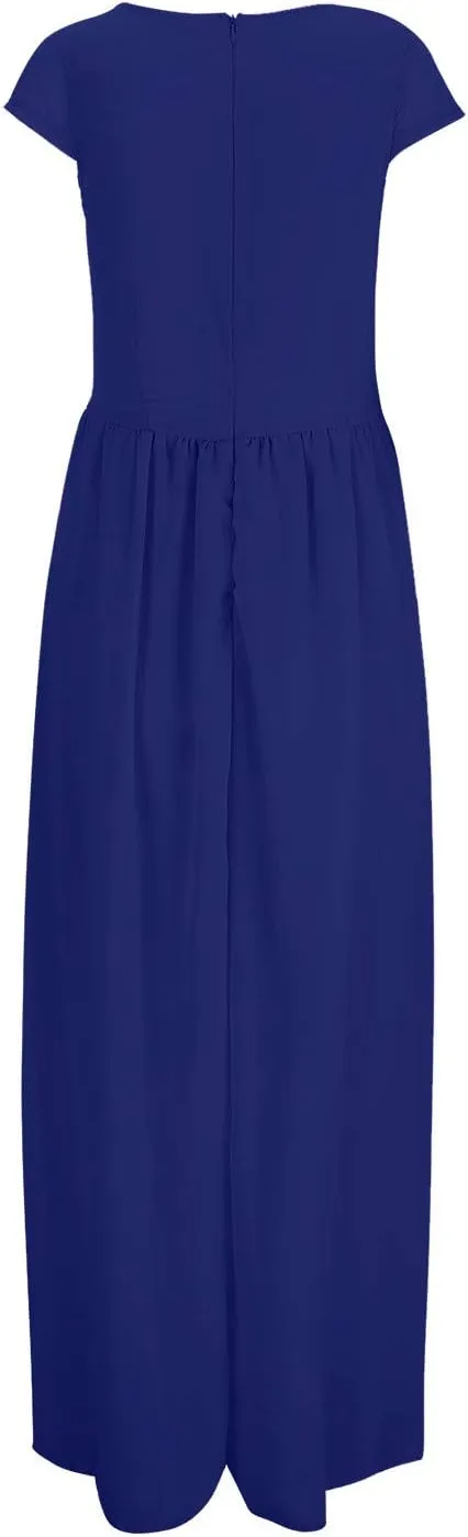 Flutter Sleeves Bridesmaid Dresses for Wedding Chiffon V Neck Ruffles Empire Waist Formal Party Dress 2025