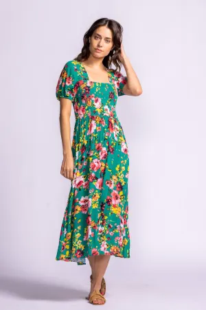Francesca Maxi Dress - Green Multi