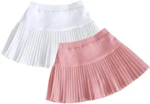 Girl Pleated Skirts Little Kid Tennis Skirts Skorts Built in Shorts Toddler Girl Flowy Skirts Athletic Skorts