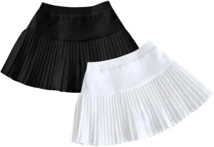 Girl Pleated Skirts Little Kid Tennis Skirts Skorts Built in Shorts Toddler Girl Flowy Skirts Athletic Skorts