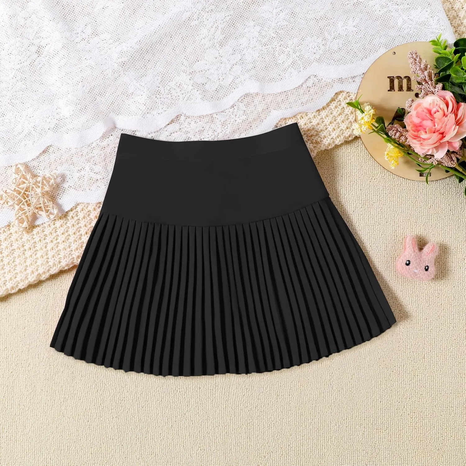 Girl Pleated Skirts Little Kid Tennis Skirts Skorts Built in Shorts Toddler Girl Flowy Skirts Athletic Skorts