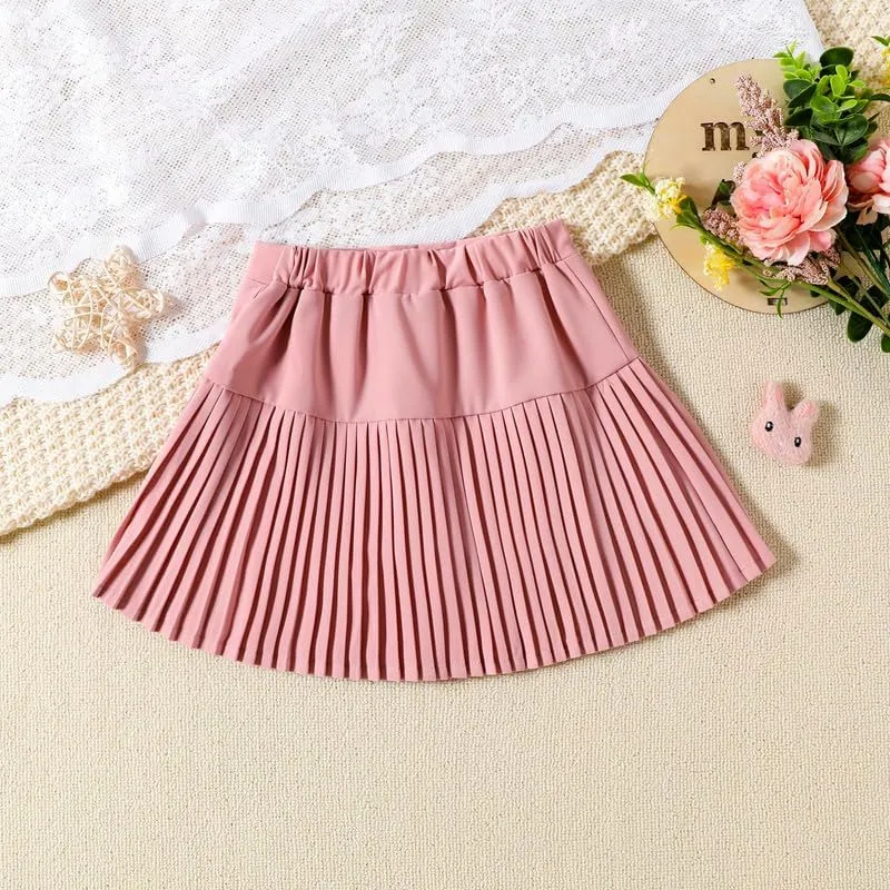 Girl Pleated Skirts Little Kid Tennis Skirts Skorts Built in Shorts Toddler Girl Flowy Skirts Athletic Skorts