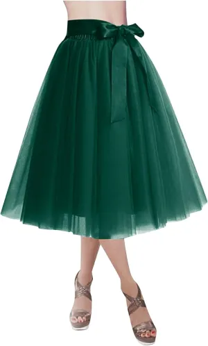 Girls Christmas Skirt Women's Skirt Tutu Adult Lolita Short Petticoat Midi Skirt for Dressy Occasions Dance Skirt