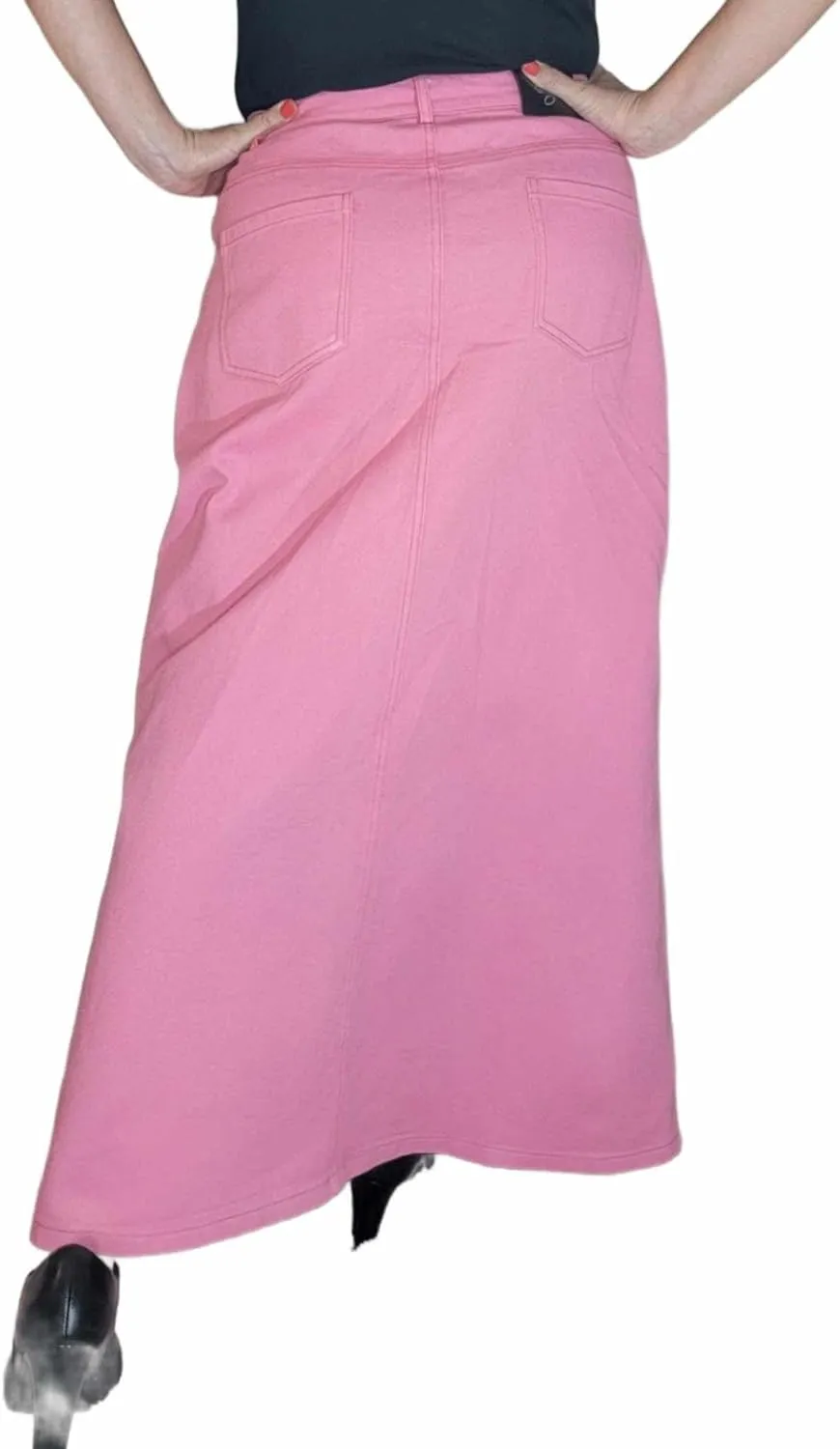 Gracie's Couture - Rosie Maxi Pink Jean Skirt
