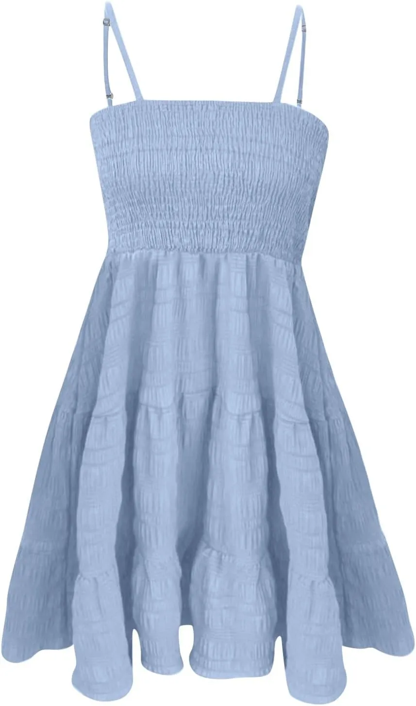 Graduation Dress-2025 Summer Elegant Mini Spaghetti Strap Homecoming Dresses A Line Swing Dance Party Dress for Teens