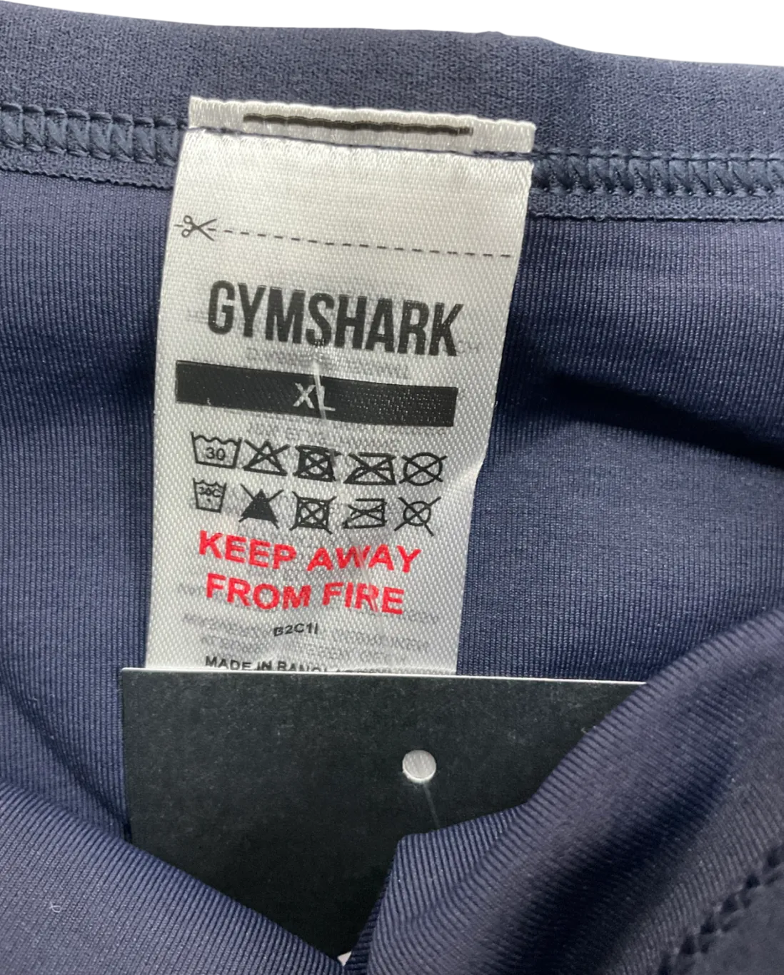 gymshark Blue Contrast Seamless Sports Bra UK XL