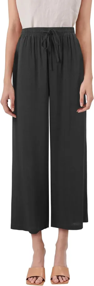 Hat and Beyond Womens Premium Soft Linen Shorts & Pants Relaxed Fit Comfort Resort Wear Boho Beach Coverup Style