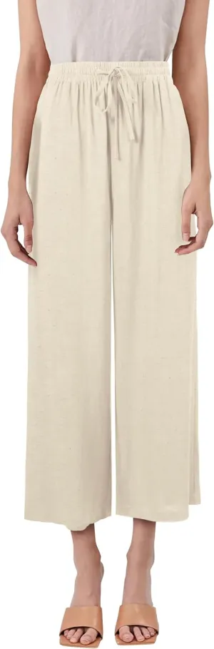 Hat and Beyond Womens Premium Soft Linen Shorts & Pants Relaxed Fit Comfort Resort Wear Boho Beach Coverup Style